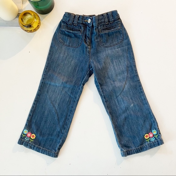 Gymboree Girl’s Embroidered Flower Jeans - Picture 1 of 15